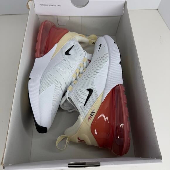 Nike Air Max 270 White/Pale Ivory Muslin Size 6 Women - Picture 7 of 8